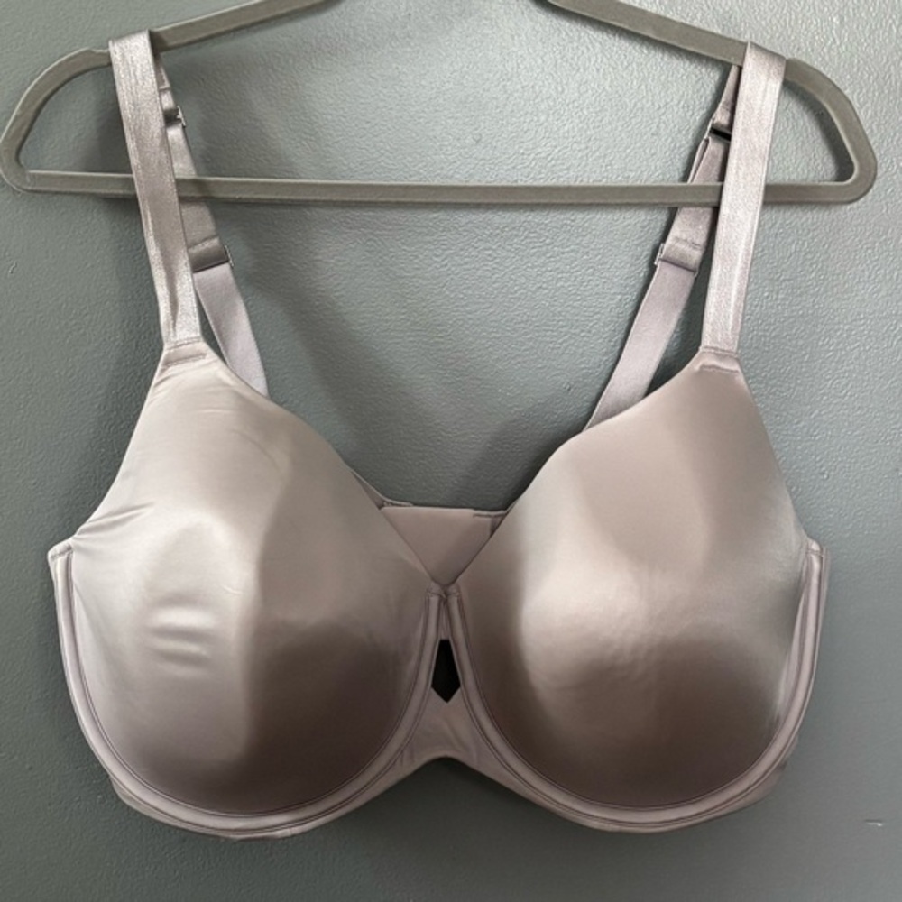 Elegant Women's Satin Bra - Silver